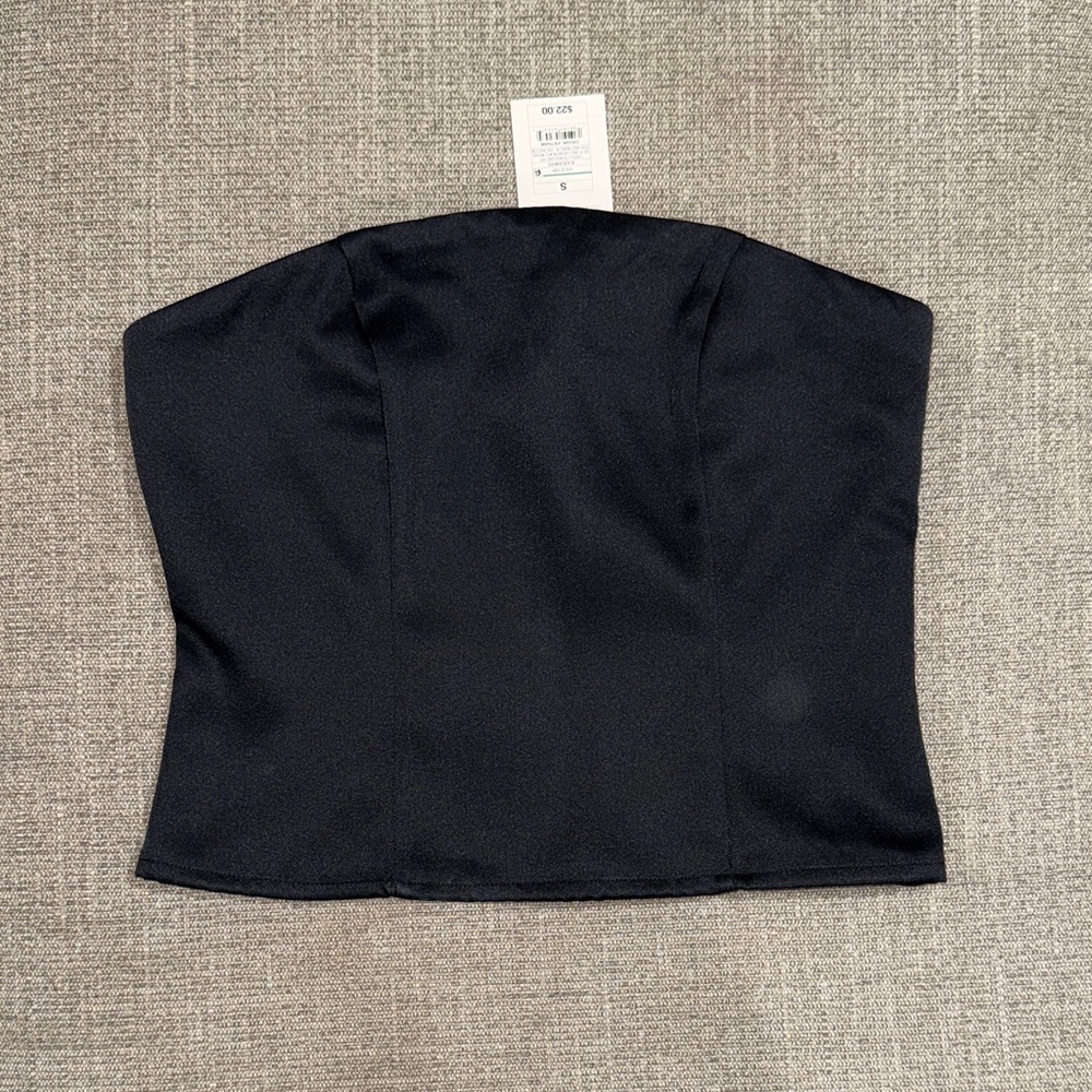 Target Black Strapless Satin Tube Top